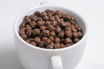 Chocolate cereals in a cup 