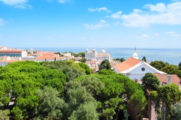 Obraz premium View of Lisbon from Sao Jorge Castle, Portugal, Europe