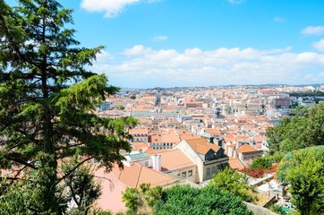 Fototapeta premium View of Lisbon from Sao Jorge Castle, Portugal, Europe