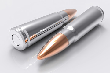 Isolated AK47 Bullet.