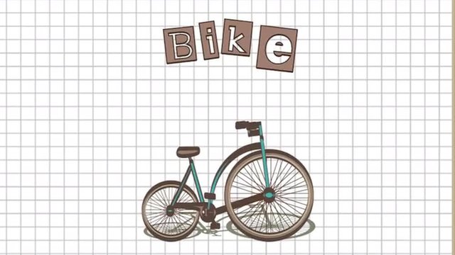 Bike design over brown background