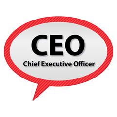 CEO word speech bubble