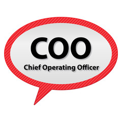 COO word speech bubble