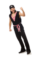 Man pirate isolated on the white background