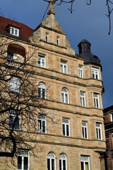 Fototapeta na wymiar Altbaufassade in Freiburg