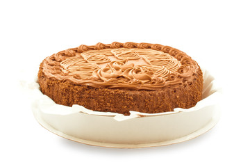 chocolate cake with cream