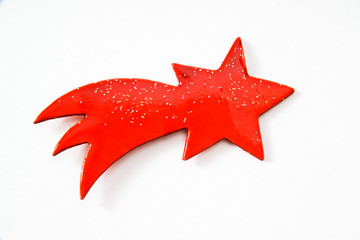 Roter Stern mit Schweif, Dekoration, Weihnachten, Weihnachtsdeko