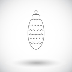 Christmas cone flat icon