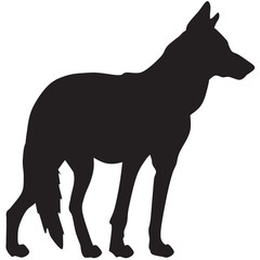 silhouette of a dog-vector 