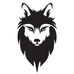 silhouette of a dog head-vector