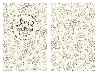 Christmas mistletoe border.