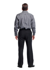 Handsome businessman back.