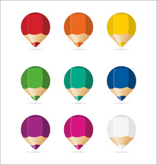 Set of Colorful Stickers