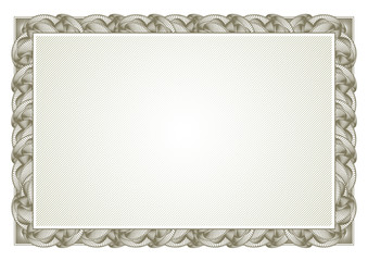 Certificate. Award background. Gift voucher. Template diplomas currency Vector illustration