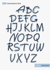 Hand-drawn vector alphabet.