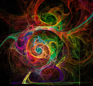 Abstract fractal colorful background