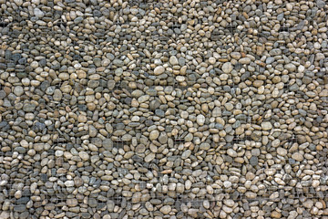 Backgrounds collection - Wall built of sea pebbles