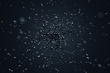 Obraz na płótnie Canvas Abstract Rendering of Low Poly Chaotic Particles.