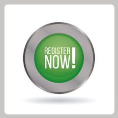 Online button illustration over white color background