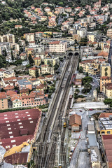Fototapeta premium Finale Ligure, la ferrovia