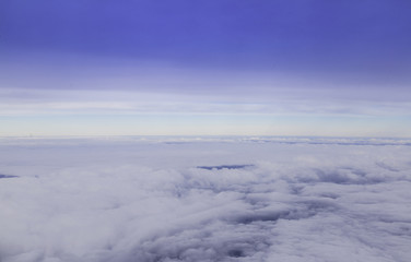 Obraz premium Aerial photography blue skyline with clouds