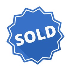 Sold icon with long shadow