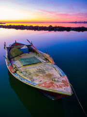 Fototapeta na wymiar Fishing boat on the Ionian island of Lefkas