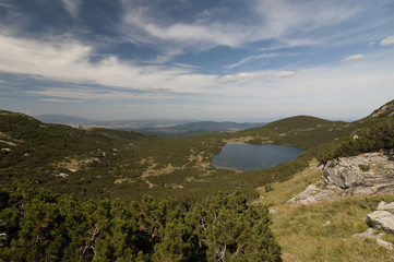 Fototapeta na wymiar Seven Rila Lakes / The Seven Rila Lakes are a group of glacial lakes, situated in the northwestern Rila Mountains in Bulgaria.