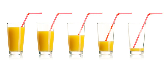 Set of orange juice