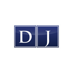 Letter Initial Logo DJ