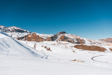 Obraz premium Winter mountains in Gusar region of Azerbaijan