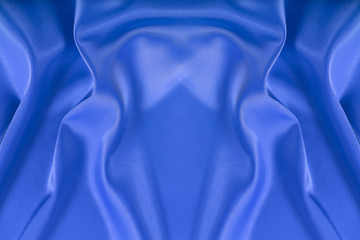 Blue silk satin. 