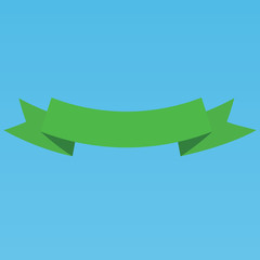 Obraz premium Green ribbon banner