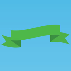 Green ribbon banner