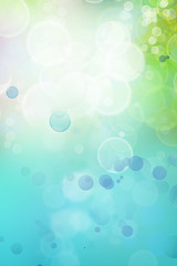 Abstract blue and green bokeh background