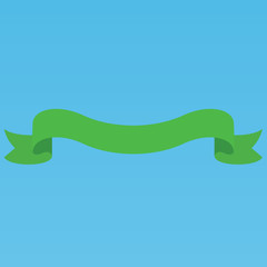 Green ribbon banner