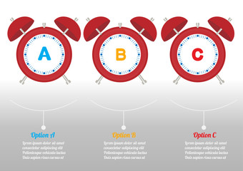 Infographic banners Templates for business . Vector  Red