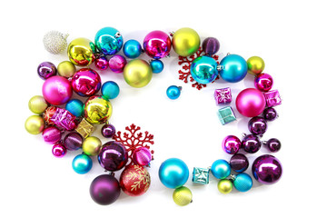 Stock Photo:.Christmas Border isolated on white