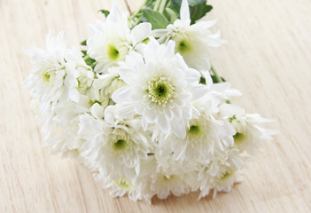 Stock Photo:.flower on wood background.