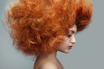 Beautiful   redhead Woman with Clean Fresh Skin. Close up Portrait.  Girl Face. Perfect Skin....