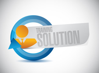 Training Solution avatar sign concept