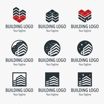 Set of building logos.