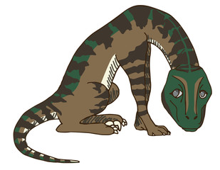 Cute Baby Velociraptor or Raptor Dinosaur Feeling Regretful after Destroying His Master's Stuff. You Better Watch Out or this Scary Raptor will Getcha! Run for your Life! Hide! Defend Yourself!! Cry!