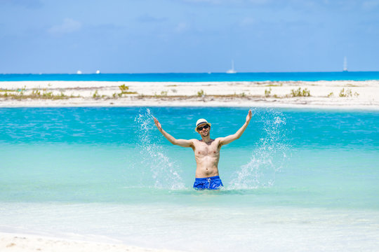 Young man on the beach