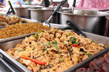 Taste of curry coconut milk and pork