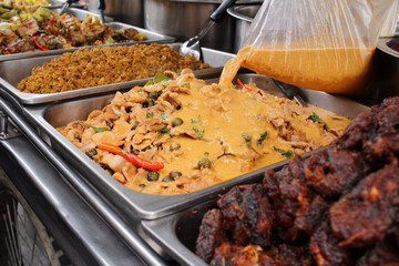 Taste of curry coconut milk and pork