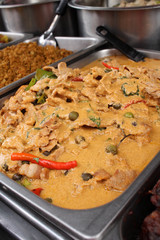 Taste of curry coconut milk and pork
