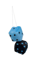 Black and Blue Fuzzy Dice