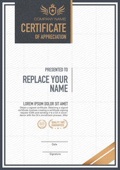 Vector certificate template. luxurious, unique