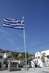 small and traditional greece village on santorini